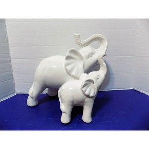 NEW Good Luck Elephant & Baby Figurine Statue